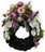 Венок из искусственных цветов розы, каллы, хвоя, гвоздики