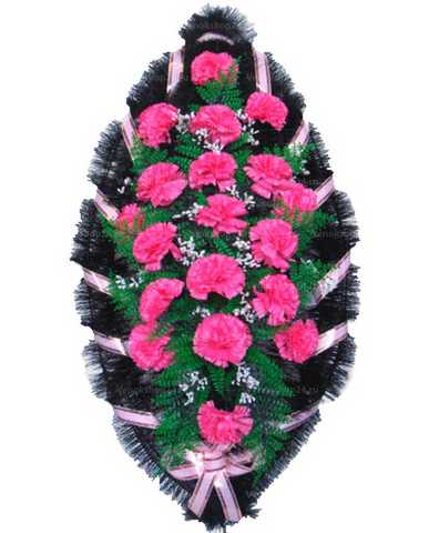 Венок из искусственных гвоздик