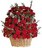 Ритуальная корзина из живых цветов 100 красных гвоздик