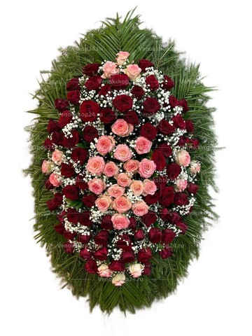 Венок из живых цветов №47