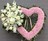 Сердце из живых цветов №6