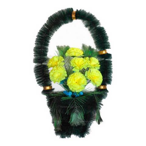 Корзина из искусственных гвоздик