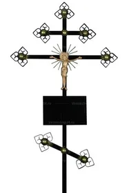 Крест металлический с позолотой "Распятие"