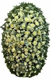 Траурный венок из живых цветов №78