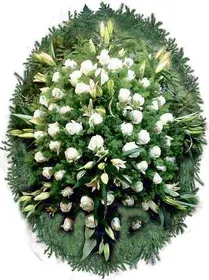 Венок из живых цветов №22