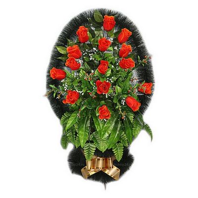 Ритуальная корзина из искусственных цветов "Александрия" №6