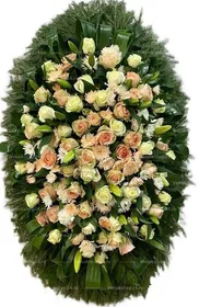 Венок из живых цветов №92