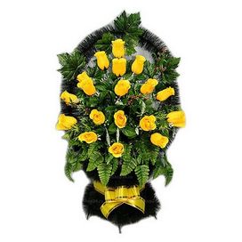 Ритуальная корзина из искусственных цветов "Александрия" №2