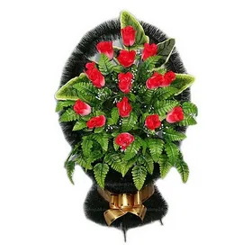 Ритуальная корзина из искусственных цветов "Александрия" №3