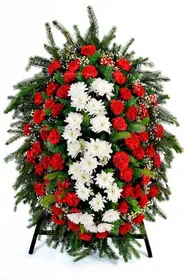 Траурный венок из живых цветов №8