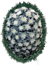 Венок из живых цветов №51