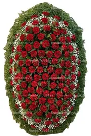 Венок из живых цветов №70