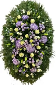 Венок из живых цветов №91