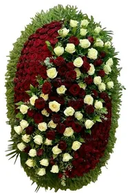 Венок из живых цветов №86